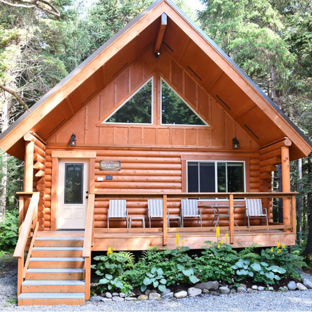 Log Cabin in Alaskan Forest