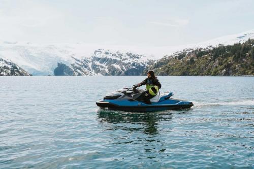 Jetski Rider Admiring Glacier